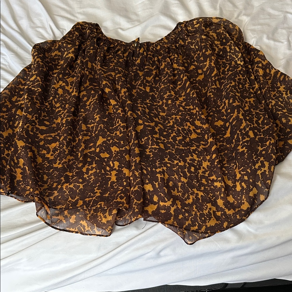 M M couture by miss me Chic Brown and Tan Women'sβ shirt